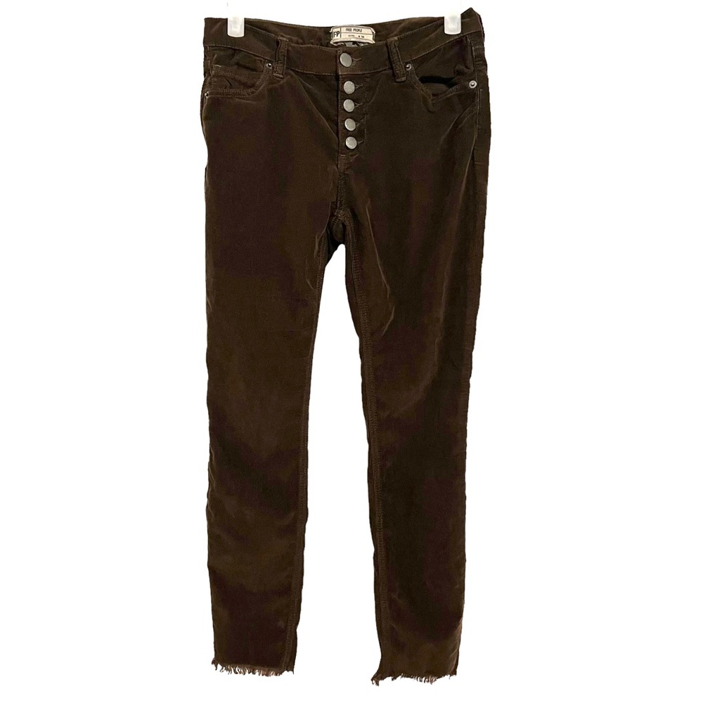 Free People Brown Corduroy Skinny Pants Size 26
